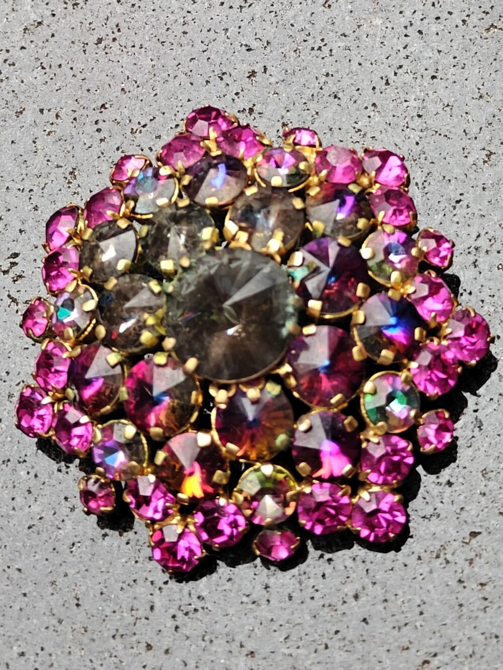 Exquisite Signed Austria Crystal Brooch